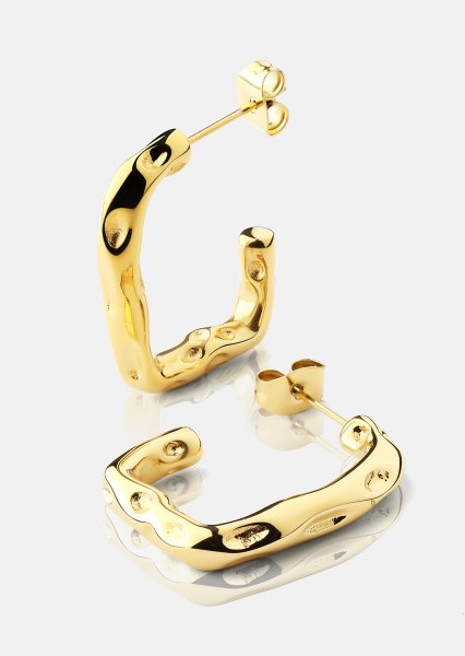Earring Sculptura - 18k Gold Plated