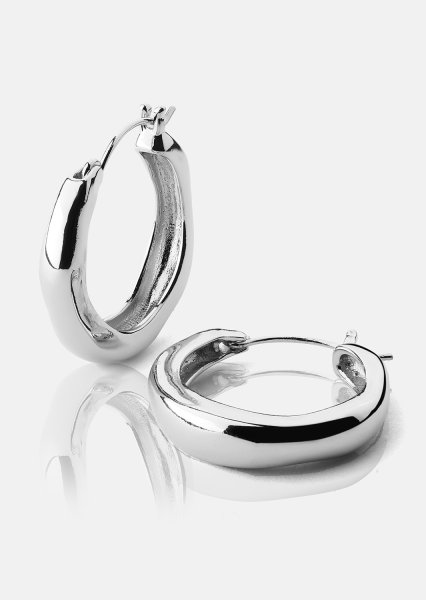 Earring Mila Hoops - Silver Plated