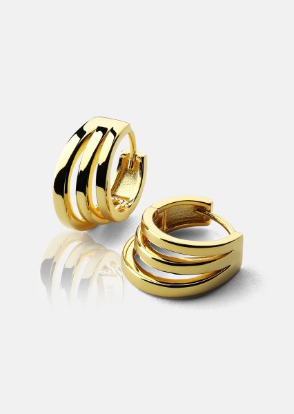 Earrings Trio - 18k Gold Plated