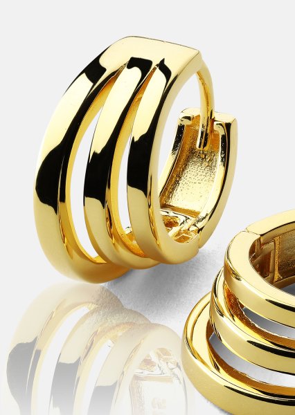 Earrings Trio - 18k Gold Plated