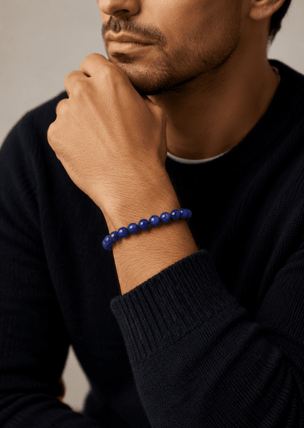 Beaded Bracelet Lapis Touch
