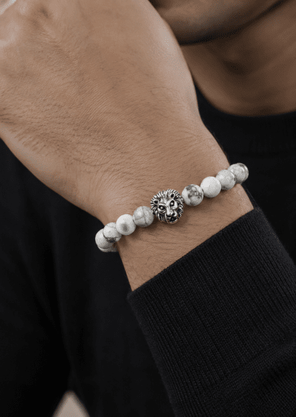 Beaded Bracelet Lions Crest