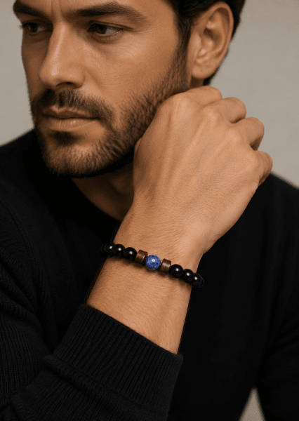 Beaded Bracelet Obsidian Forge