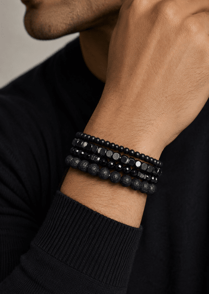 Beaded Bracelet Obsidian Realm