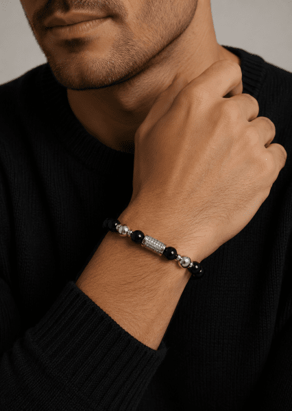 Beaded Bracelet Obsidian Valor