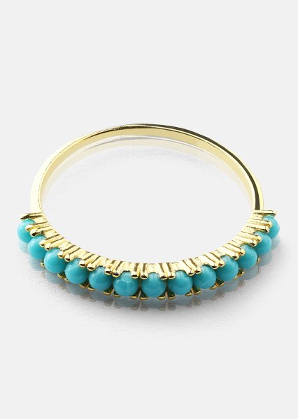 Blue Pearl Elegance Ring - 18k Gold Plated