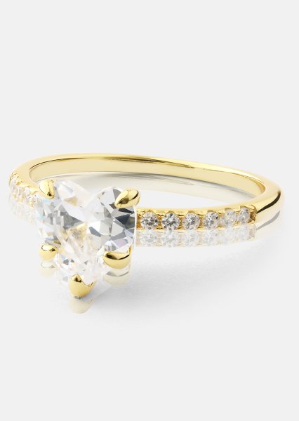 Heartlight Solitaire Ring - 18k Gold Plated