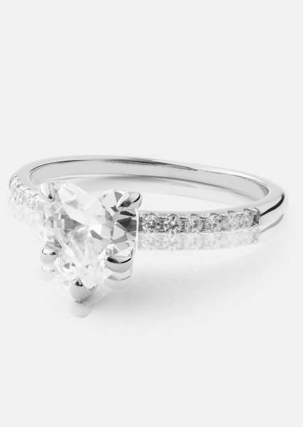 Heartlight Solitaire Ring - Silver Plated