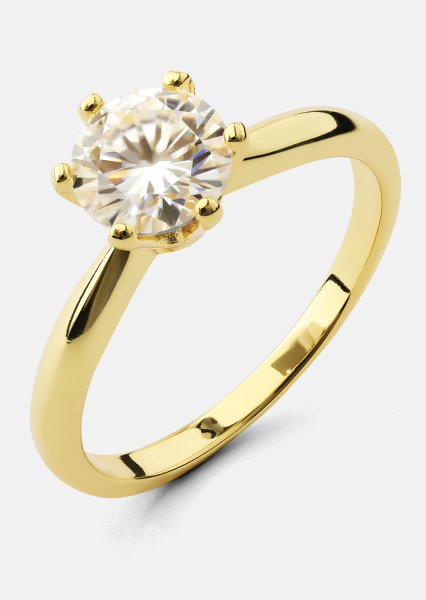 Ring Solitaire - 18K Gold Plated