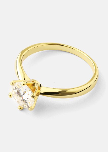 Ring Solitaire - 18K Gold Plated