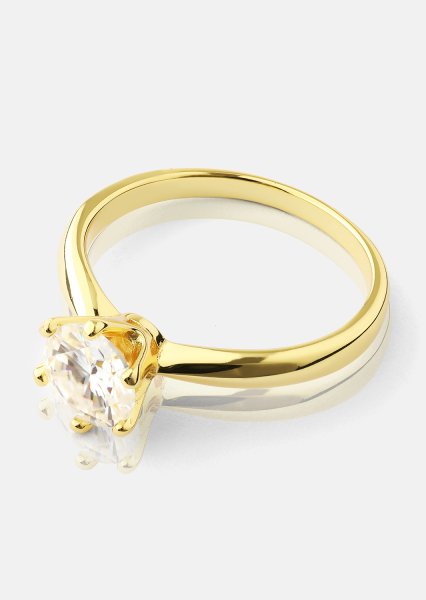 Ring Solitaire - 18K Gold Plated