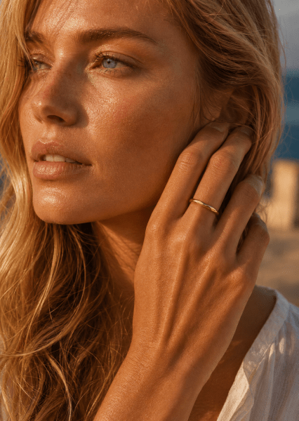 Ring Facet Gleam - 18k Gold Plated