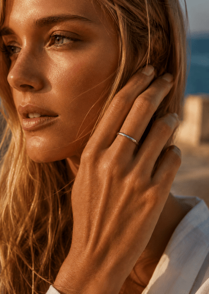 Ring Facet Gleam - Silver Plated