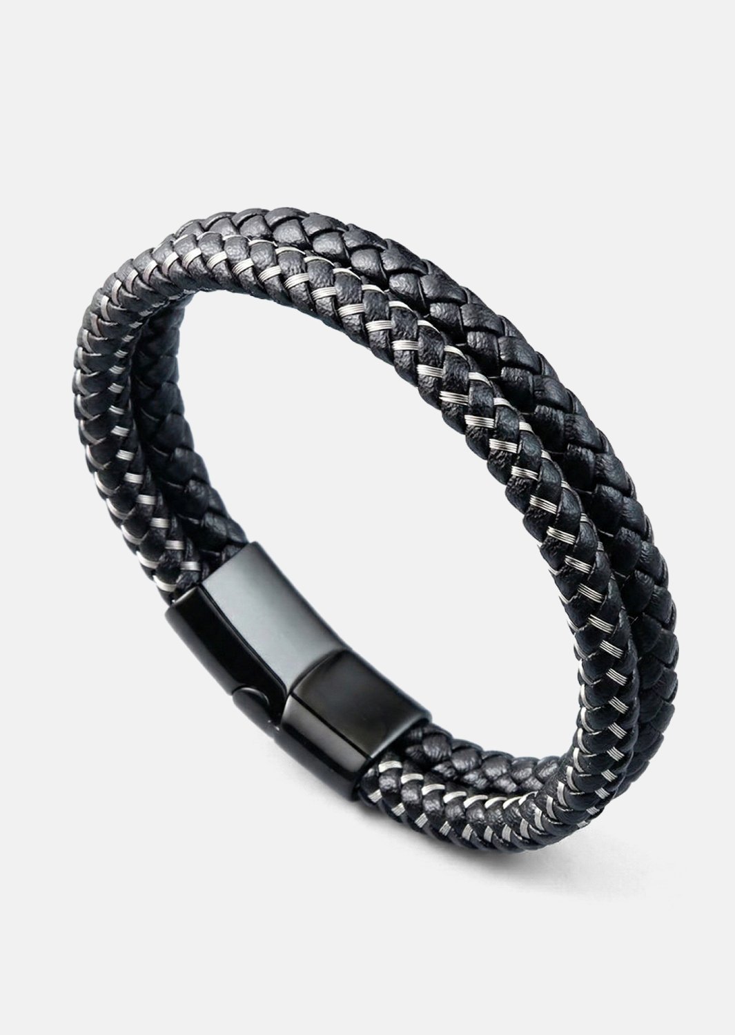 Leather Bracelet Shadow Weave