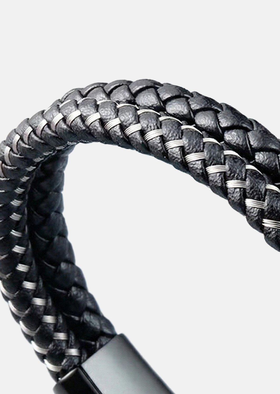 Leather Bracelet Shadow Weave