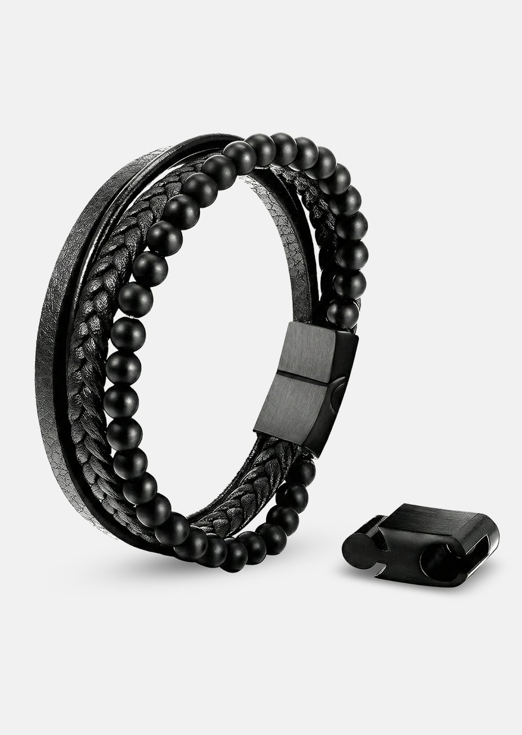 Leather Bracelet Noble Noir