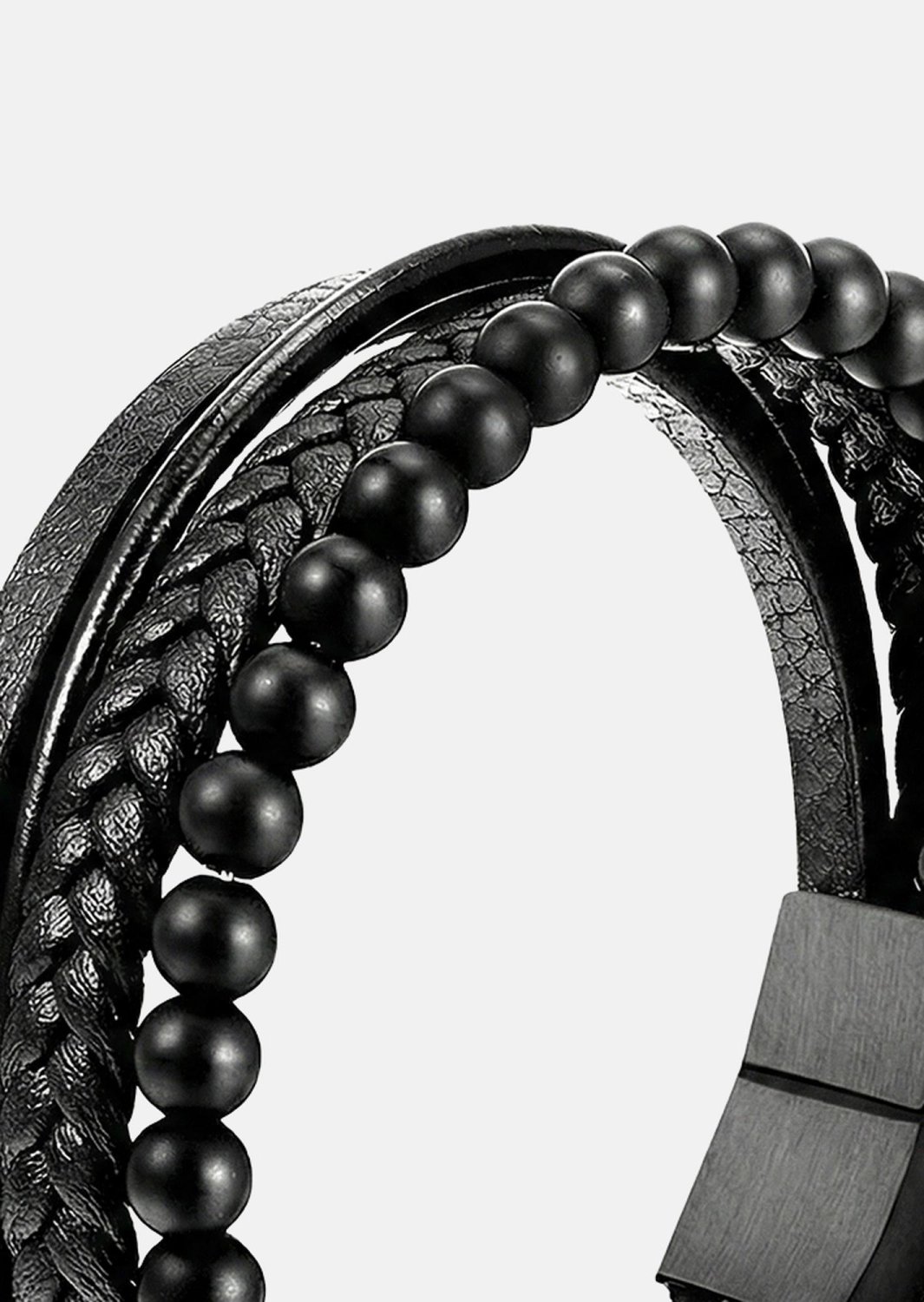 Leather Bracelet Noble Noir