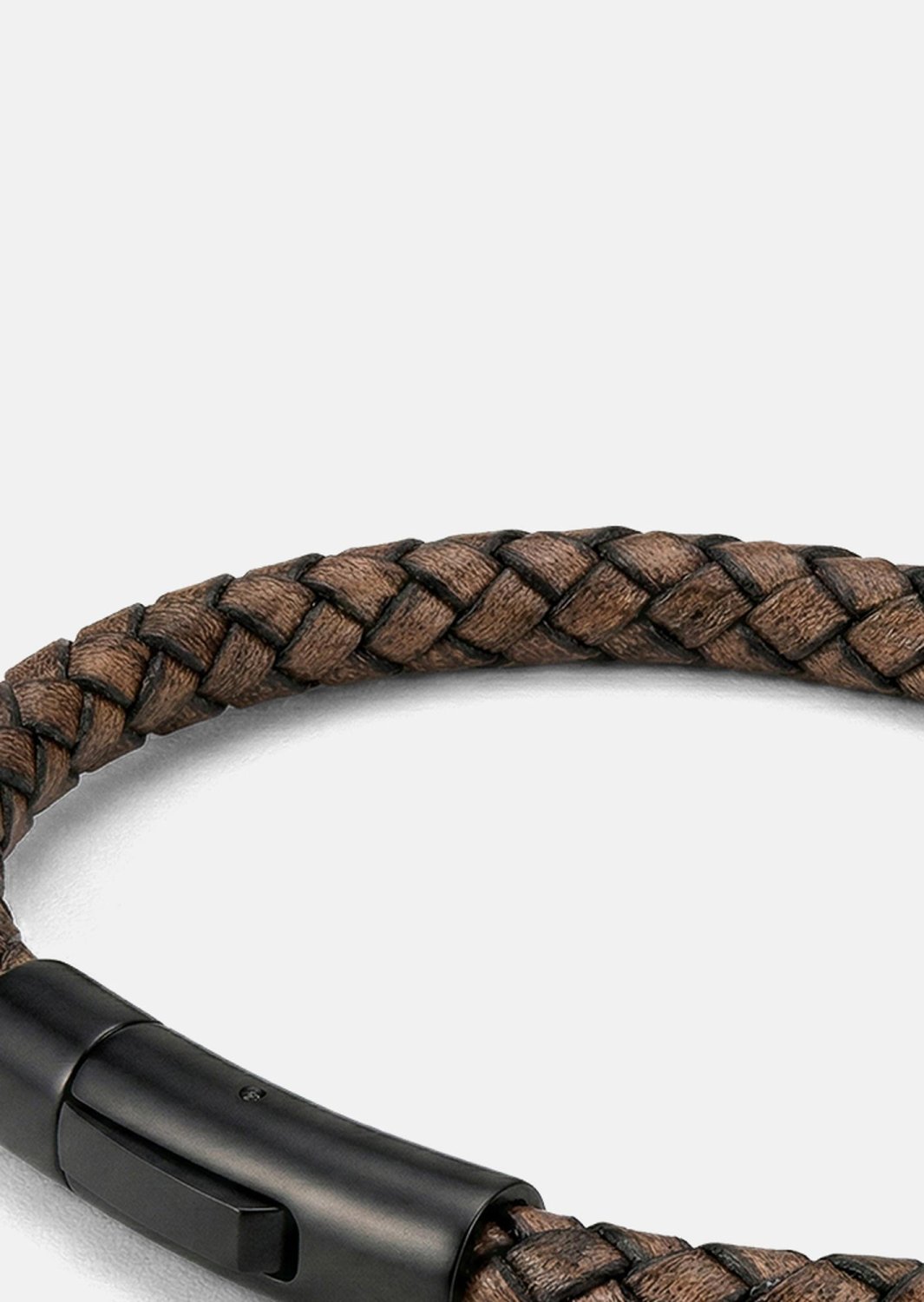Leather Bracelet Brawn Weave