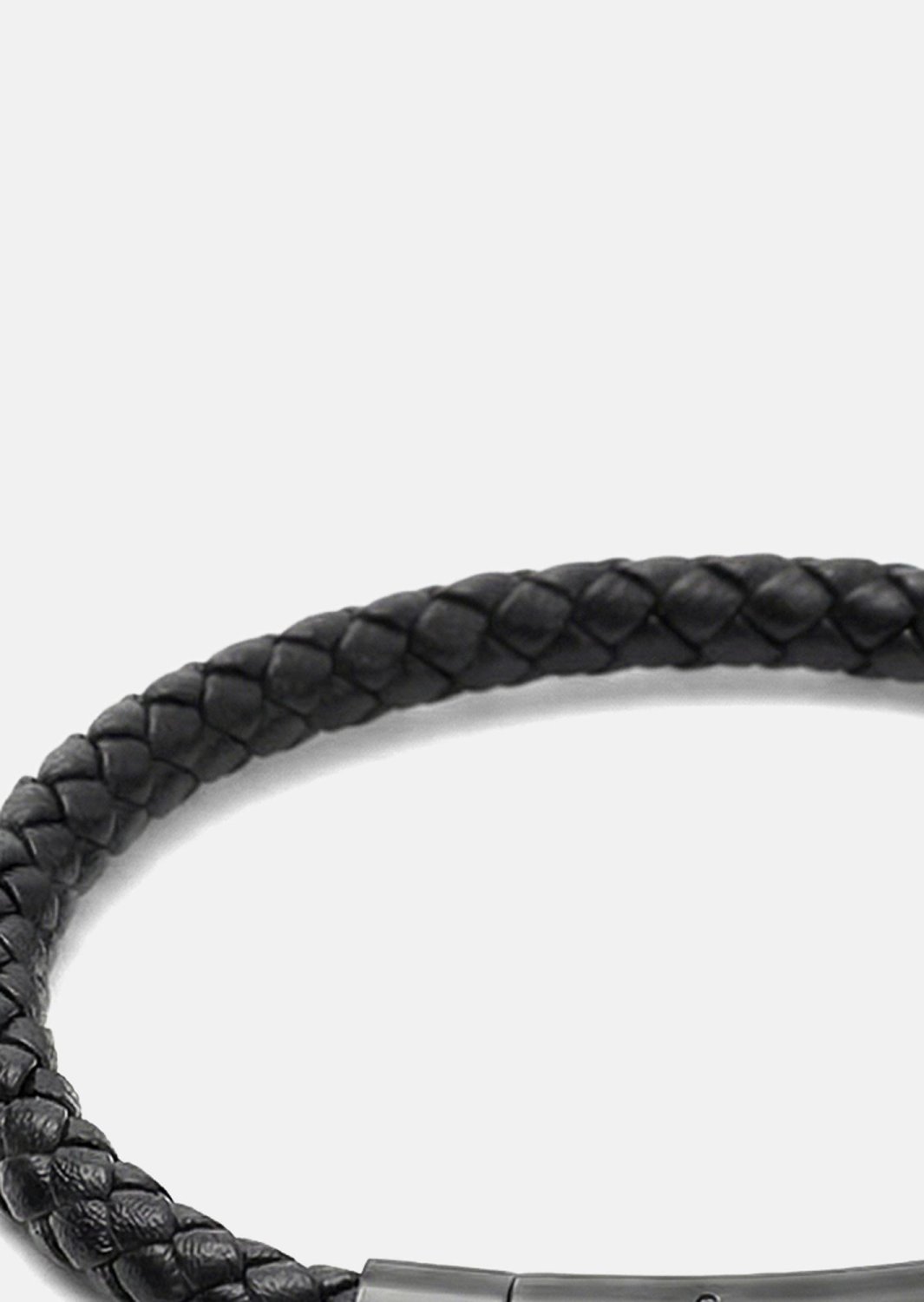 Leather Bracelet Onyx Weave