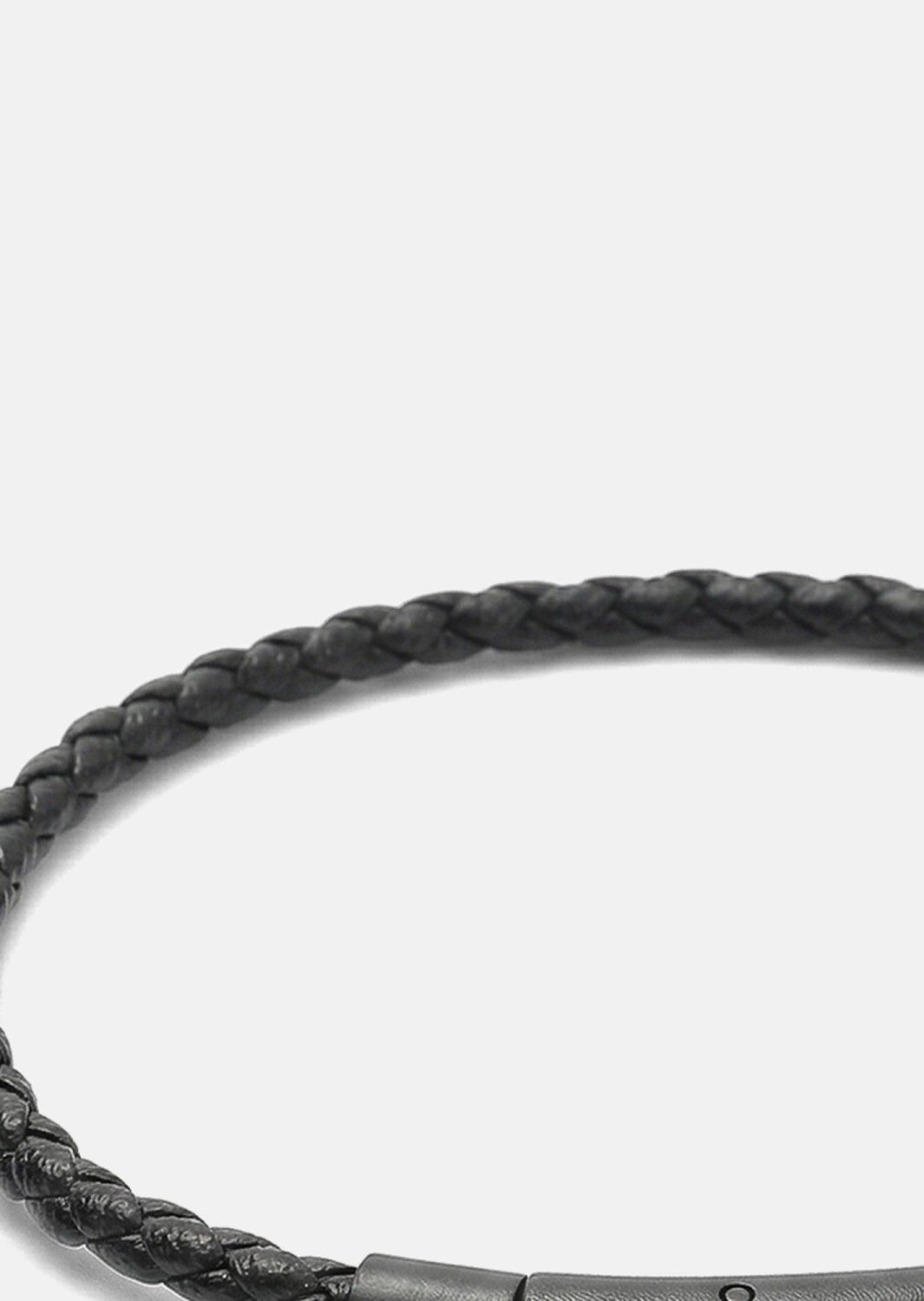 Leather Bracelet Obsidian Loop