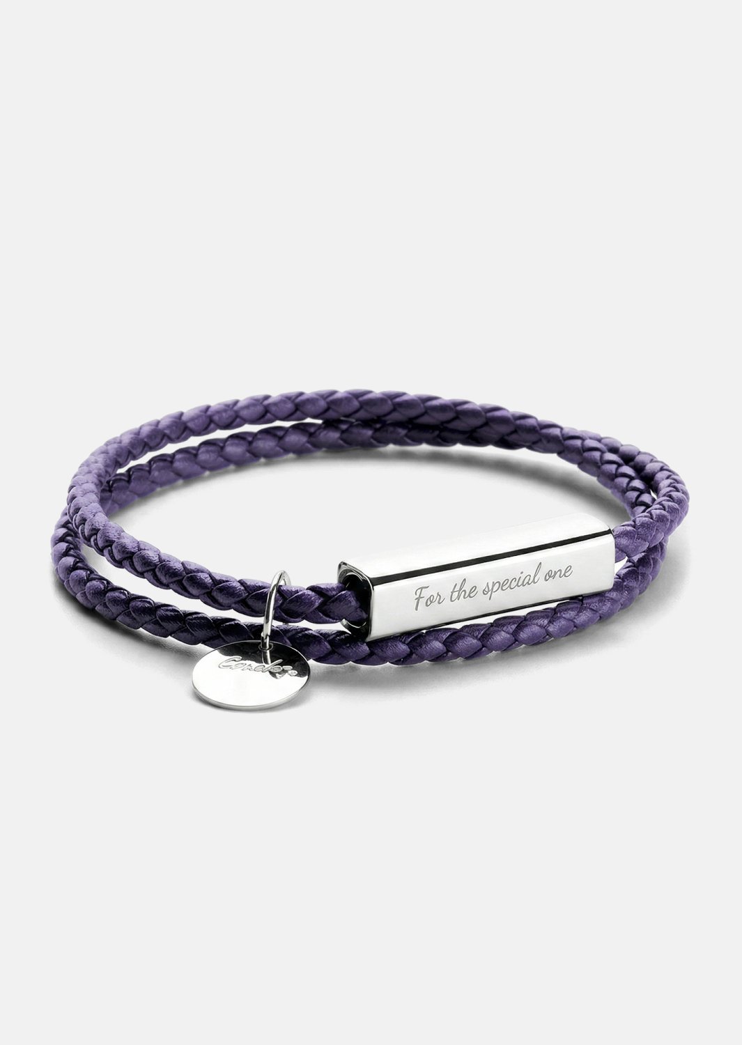 Leather Bracelet Violet Edge
