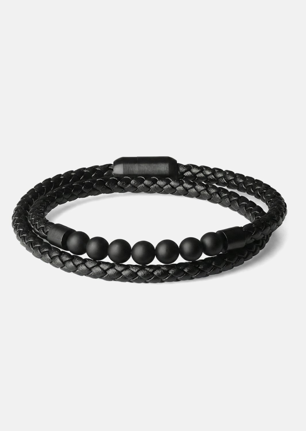 Leather Bracelet Raven Weave