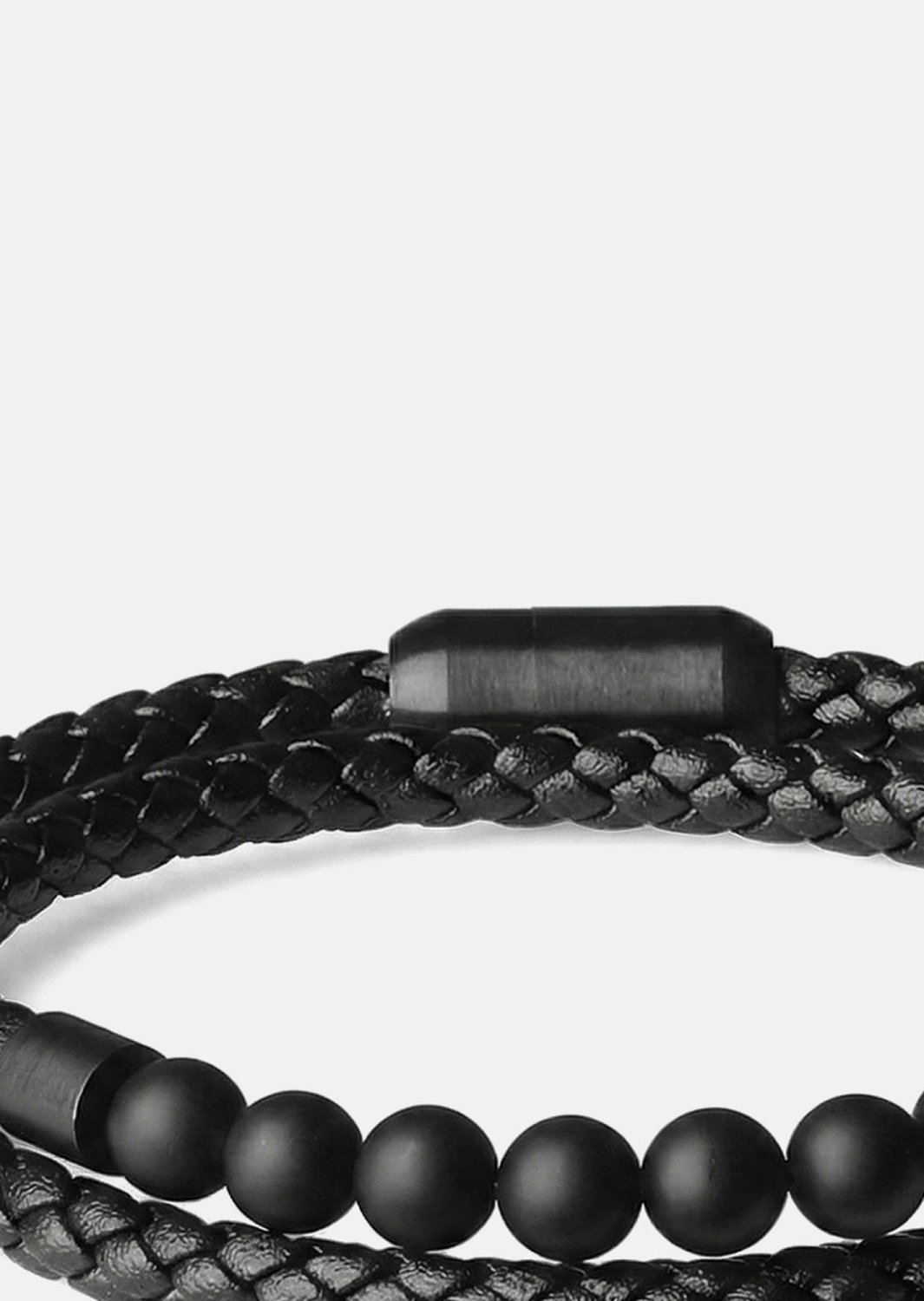 Leather Bracelet Raven Weave
