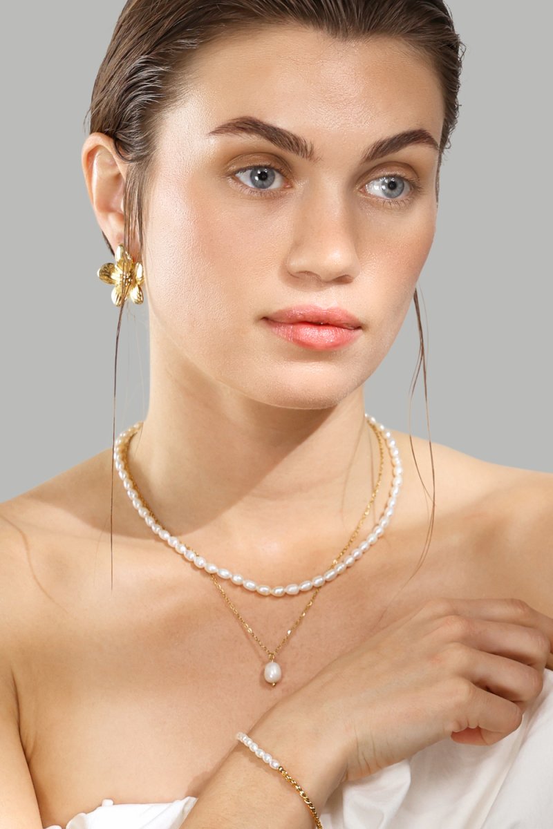 Earrings Flora Shine – 18k Gold Plated