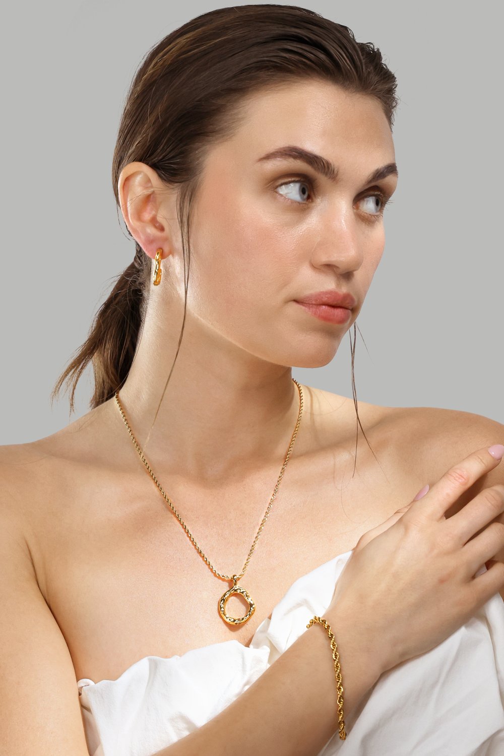 Earring Sculptura - 18k Gold Plated