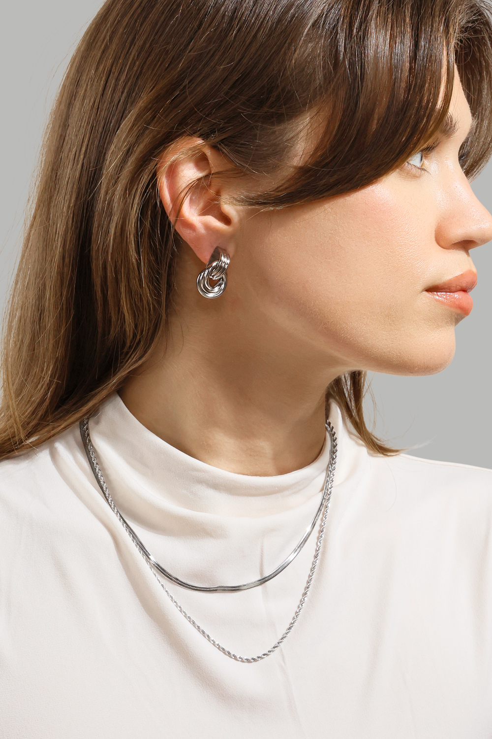 Earrings Unity Loop - Silver Plated