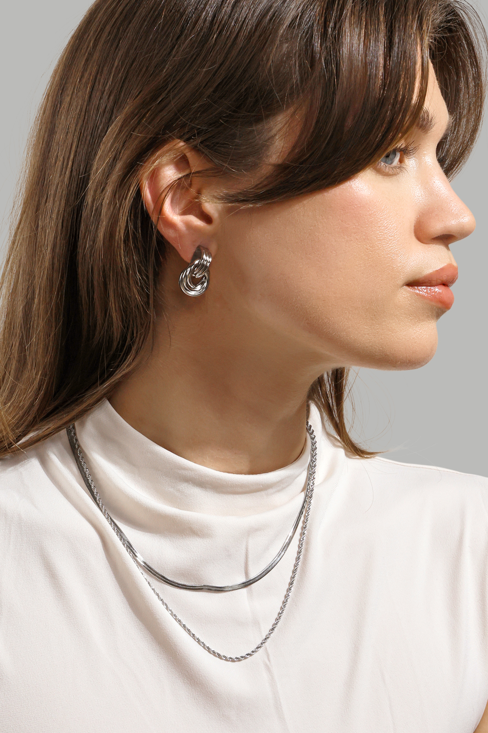 Earrings Unity Loop - Silver Plated
