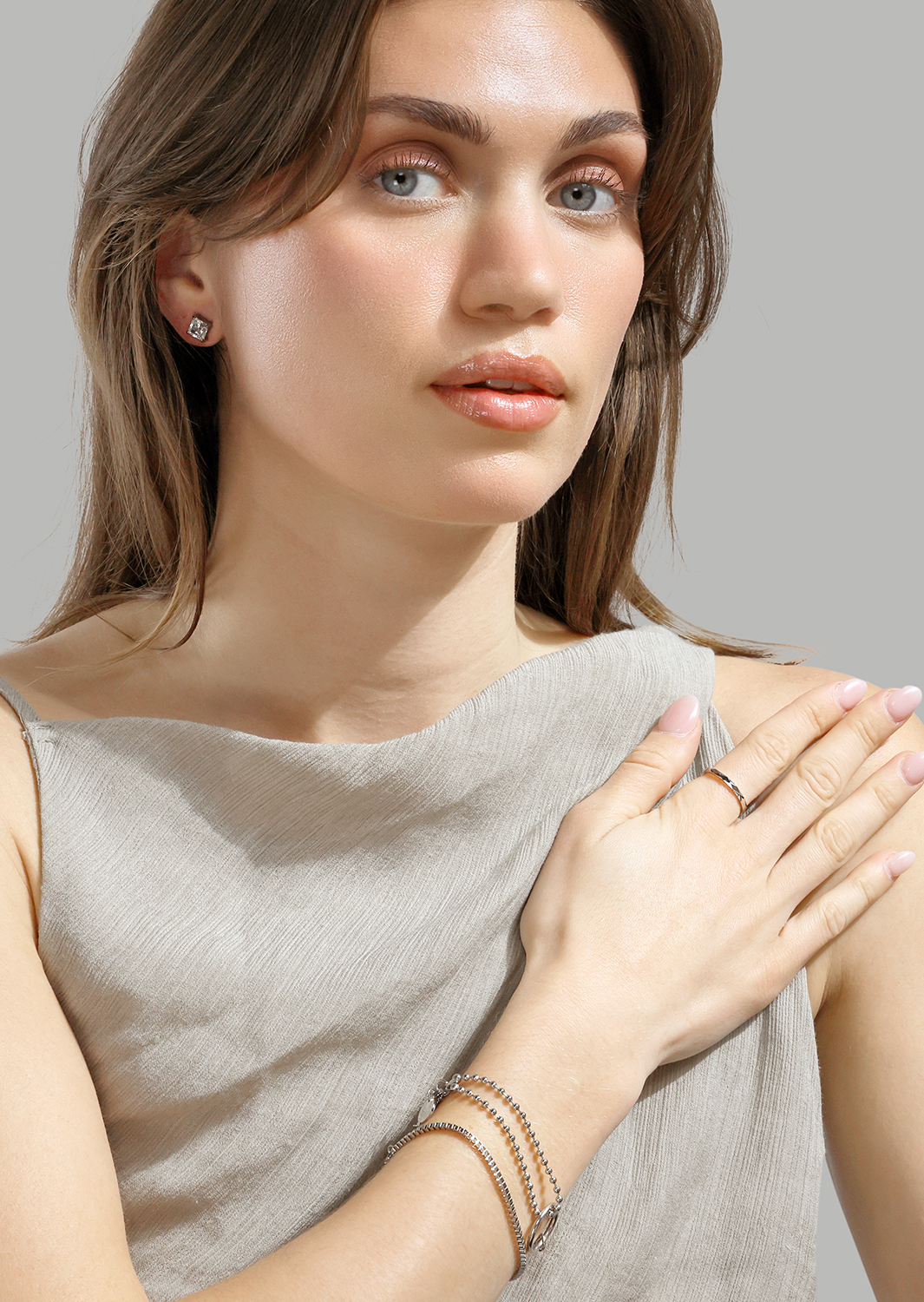 Ring Facet Gleam - Silver Plated