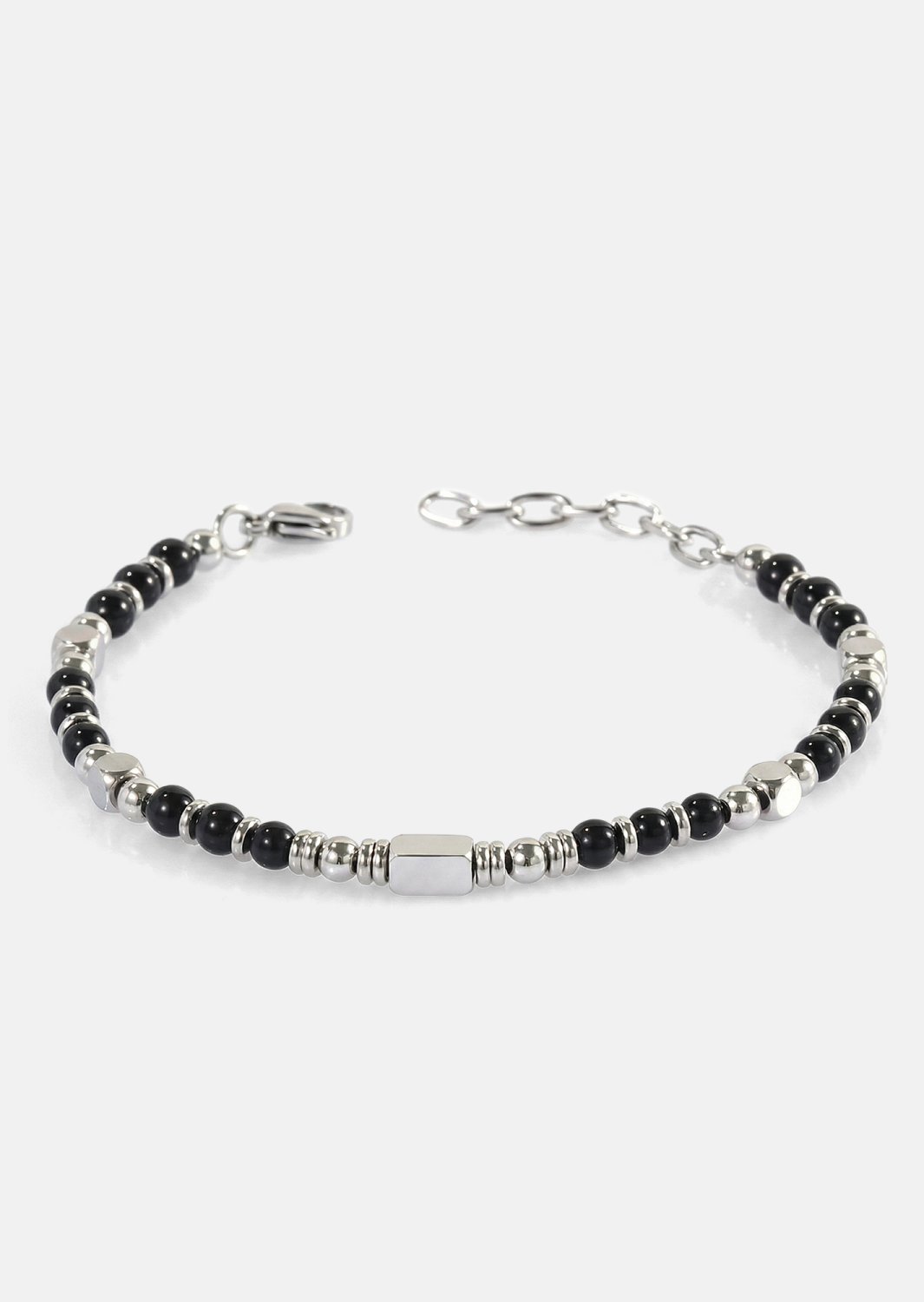 Beaded Bracelet Obsidian Crest