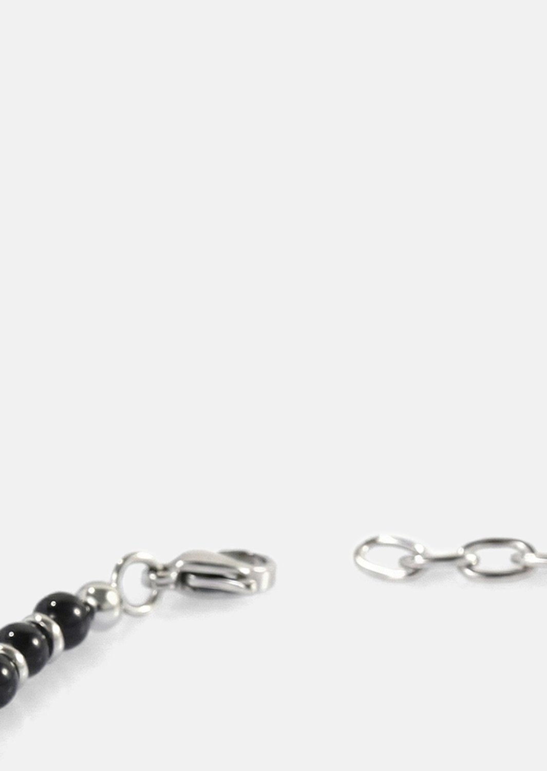 Beaded Bracelet Obsidian Crest