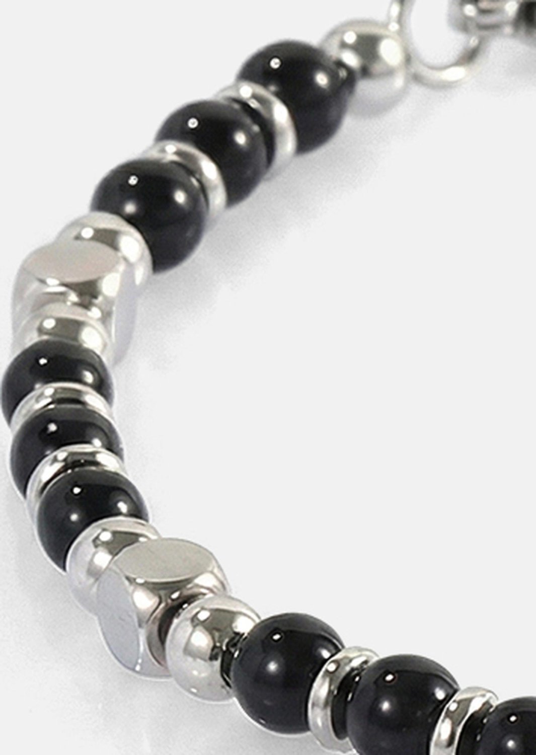Beaded Bracelet Obsidian Crest