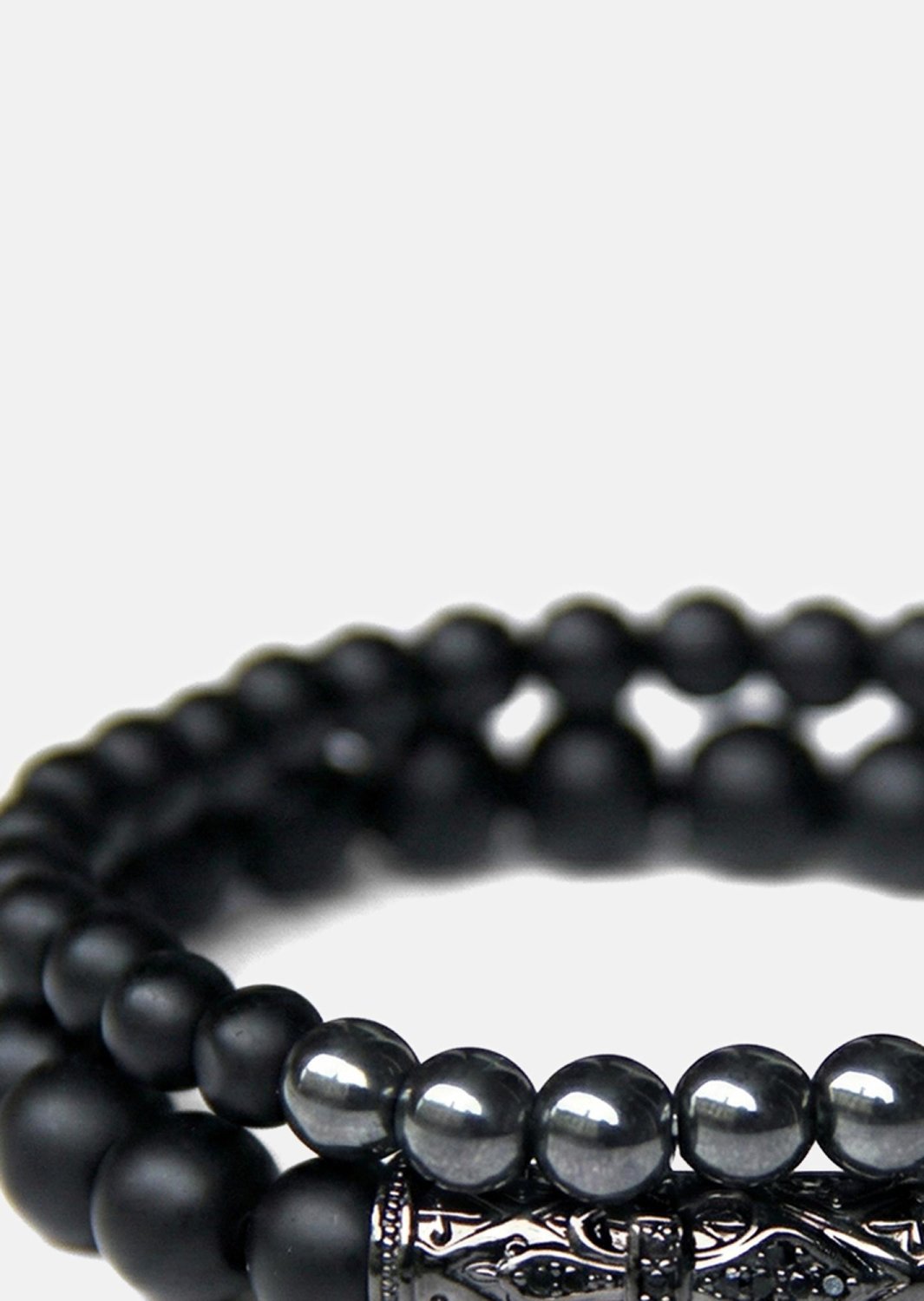 Beaded Bracelet Obsidian Echo