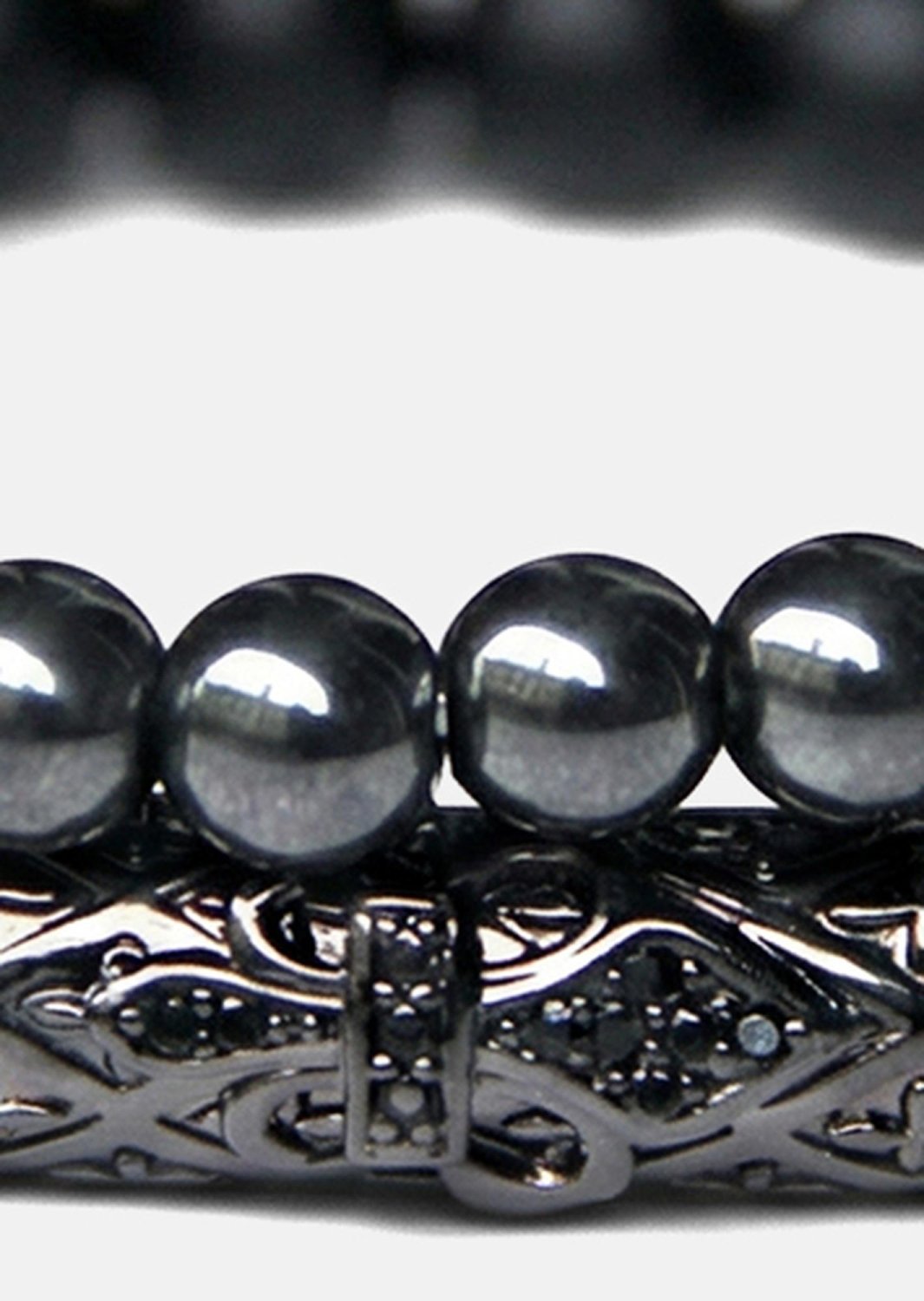 Beaded Bracelet Obsidian Echo