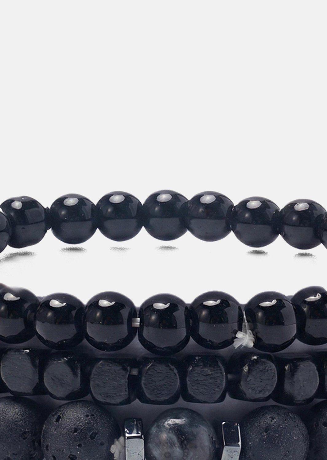 Beaded Bracelet Obsidian Edge