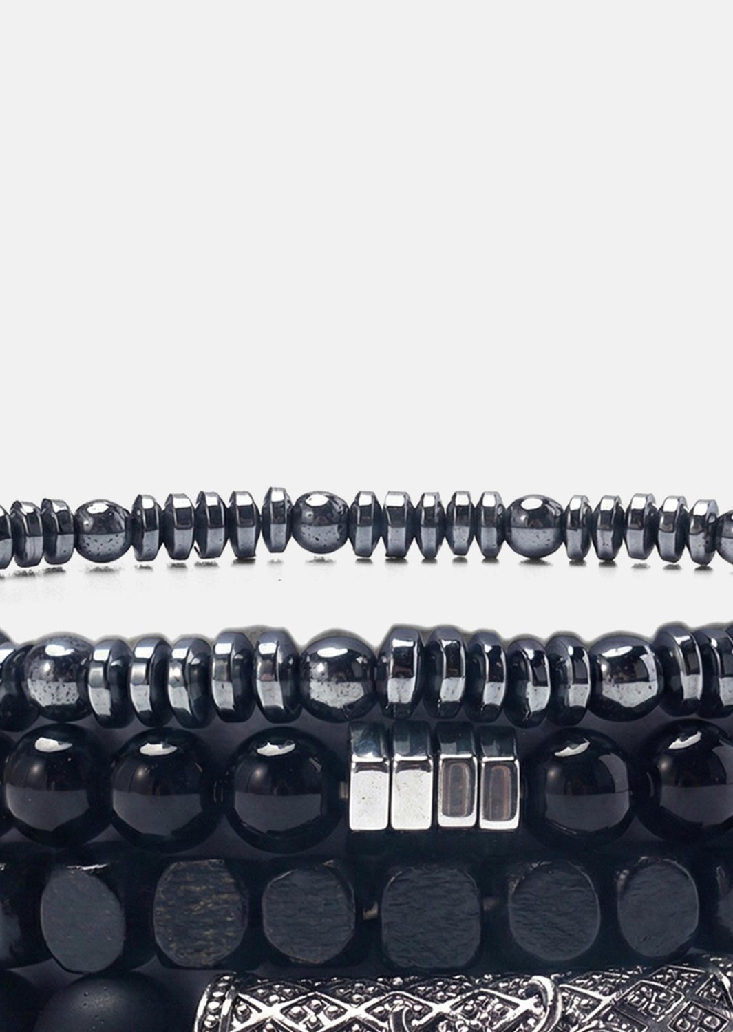 Beaded Bracelet Obsidian Trail