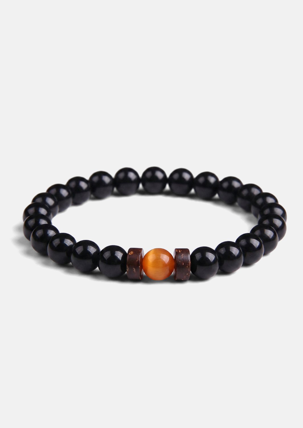 Beaded Bracelet Obsidian Sphere
