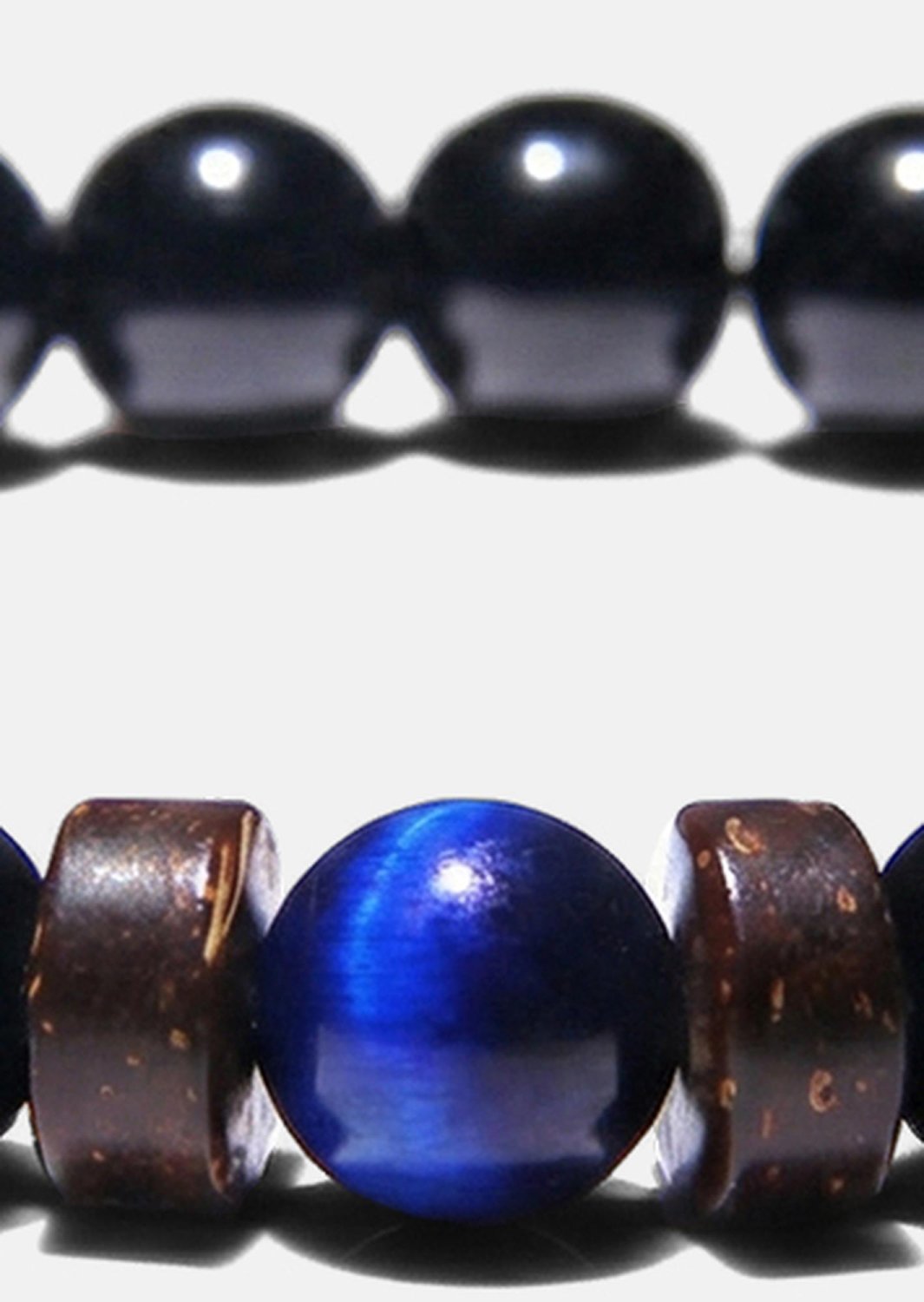 Beaded Bracelet Obsidian Axis