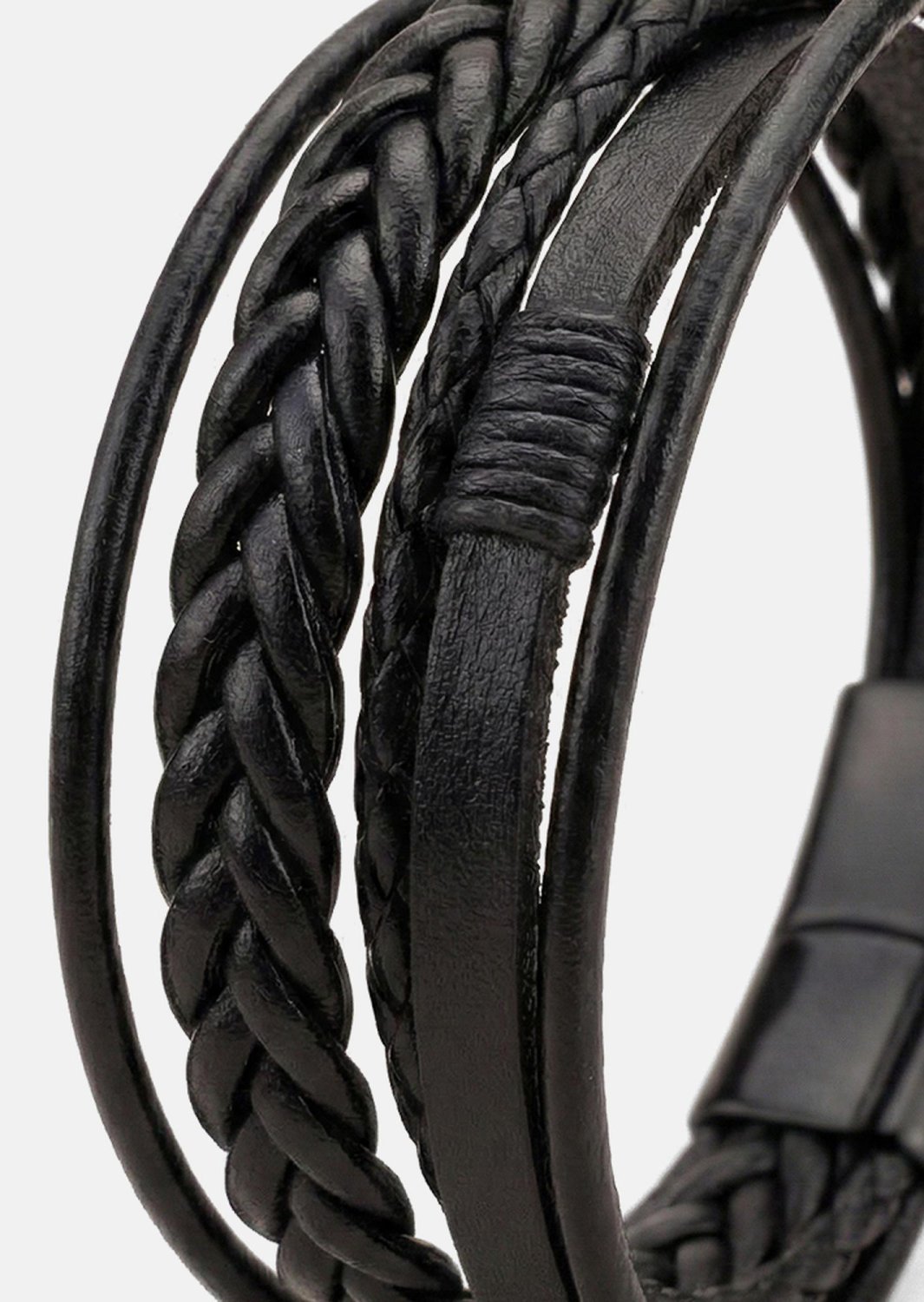 Leather Bracelet Ebon Serpent
