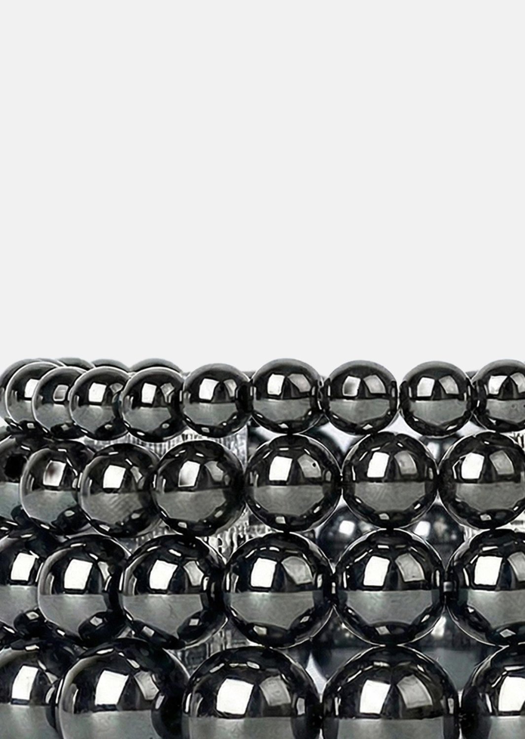 Beaded Bracelet Obsidian Flow