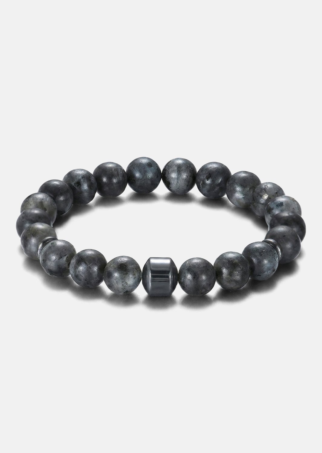 Beaded Bracelet Obsidian Charm