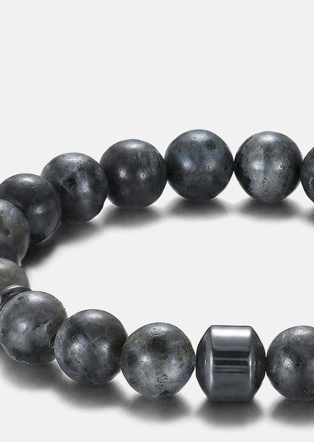 Beaded Bracelet Obsidian Charm