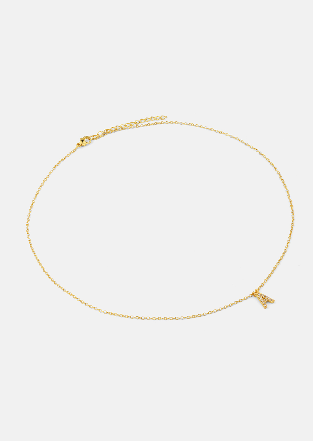 Necklace Initial Letters A-N – 18k Gold Plated