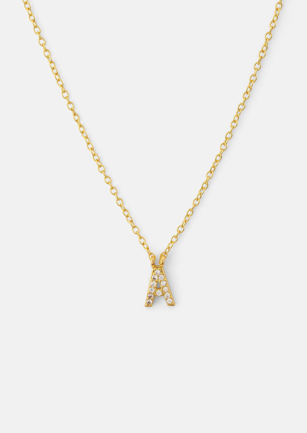 Necklace Initial Letters A-N – 18k Gold Plated