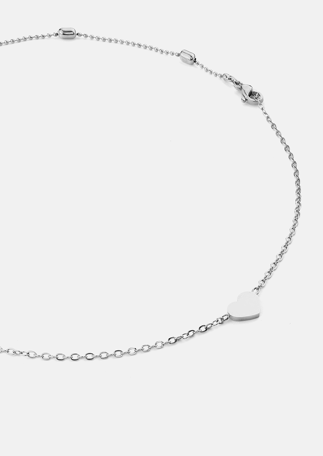 Bracelet Heart Chain – Silver Plated