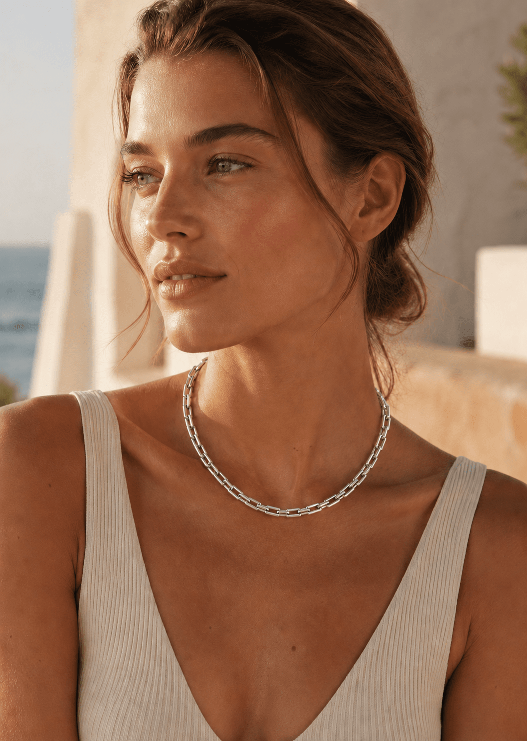 Necklace Luxe Link - Silver Plated