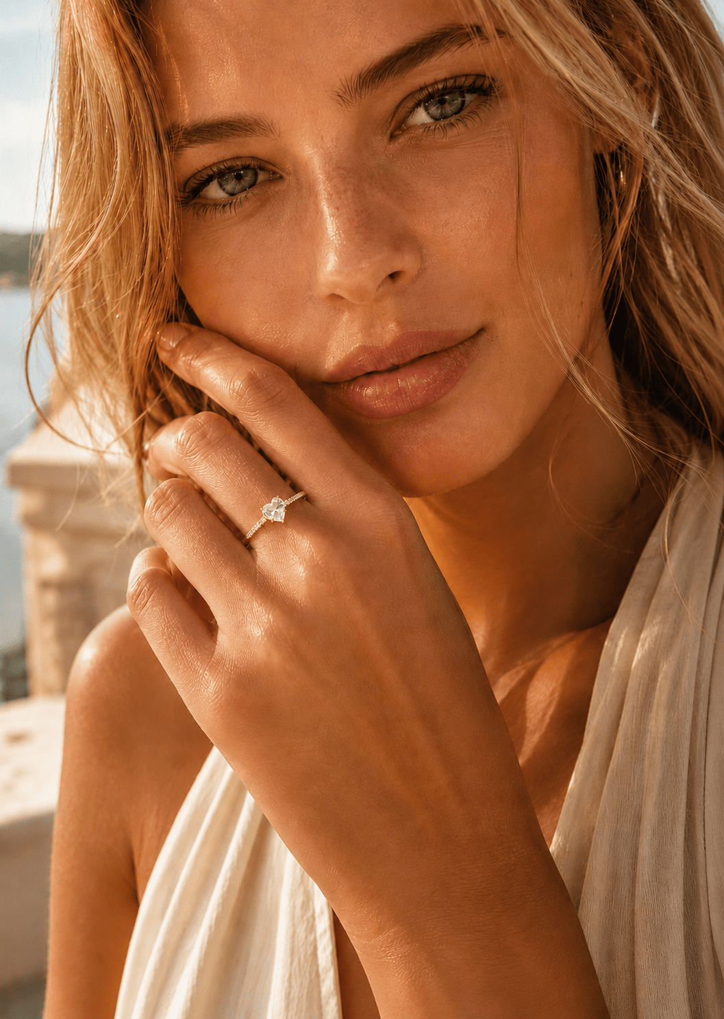 Heartlight Solitaire Ring - 18k Gold Plated